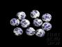 White and Purple Floral 10mm Round Polymer Clay Beads